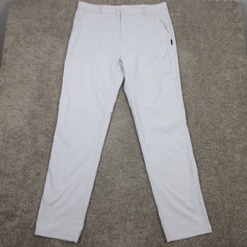 Oakley Pants Mens 36x33 Gray Performance Golf Chinos Stretch Logo Zip Pockets